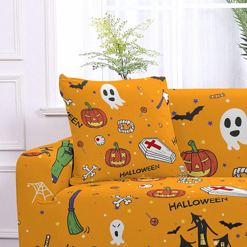 Party Halloween - TWO PIECES - EXPANDABLE CUSHION COVERS 18" X 18" (45 CM X 45 CM)