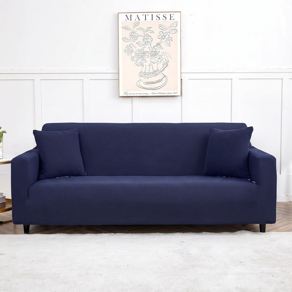 Water-repellent sofa cover, Navy blue