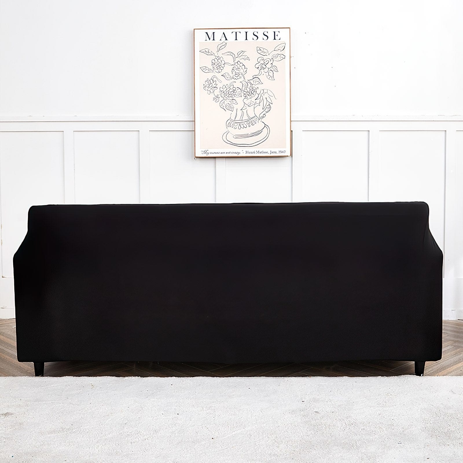 Black - Extendable Armchair and Sofa Covers - The Sofa Cover House