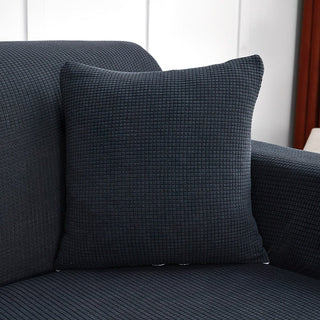 Water-repellent cushion cover 45 × 45 cm (18 in), single, Grey, fitted on a sofa
