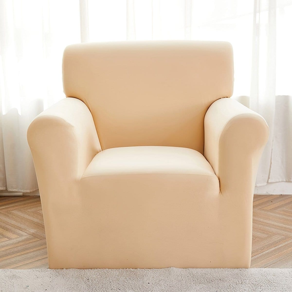 Stretch armchair cover, Beige