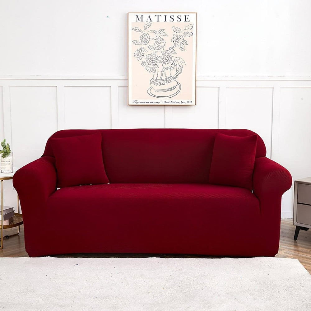 Water-repellent sofa cover, Dark burgundy