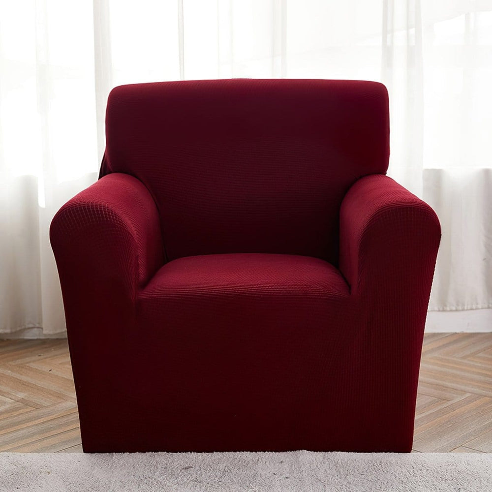 Water-repellent armchair cover, Dark burgundy