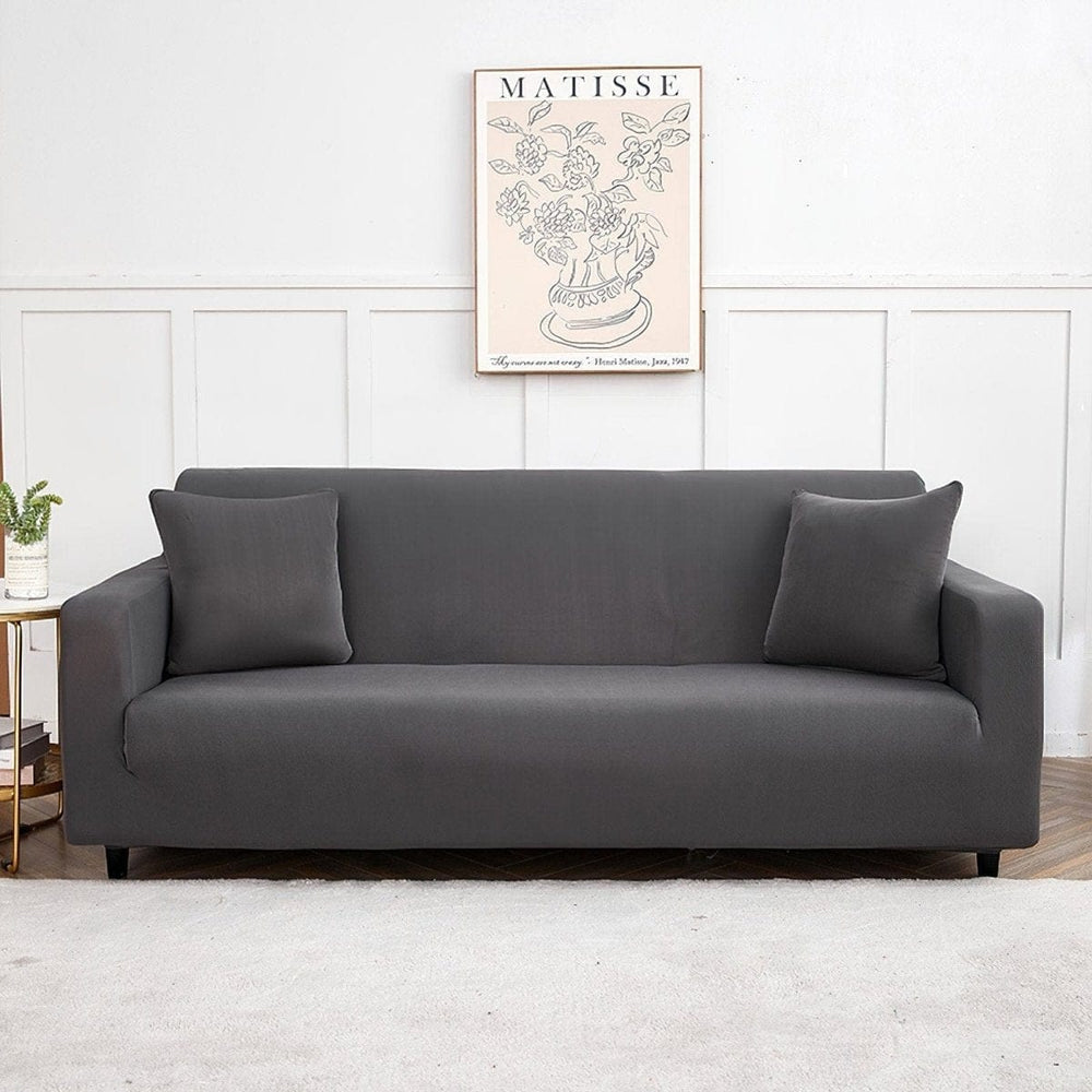 Stretch Sofa Cover, colour Charcoal grey