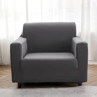 Stretch armchair cover, Charcoal grey