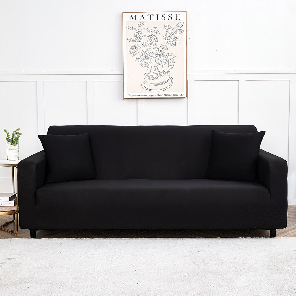 Stretch sofa cover, Black