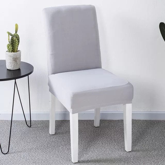 Stretch dining chair cover, Light grey