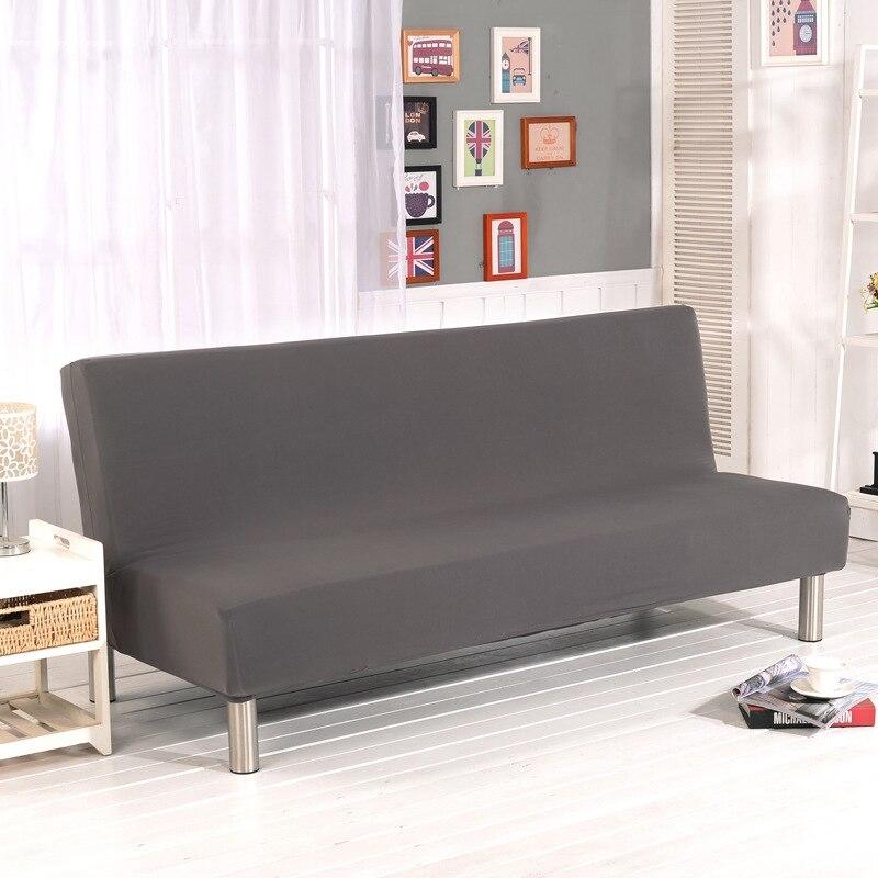Stretch click-clack sofa bed cover, Grey, fitted on a click-clack sofa bed