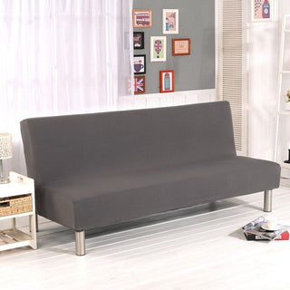 Stretch click-clack sofa bed cover, Grey, fitted on a click-clack sofa bed