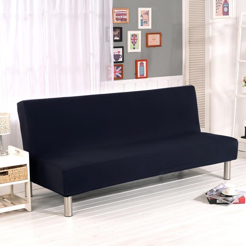 Stretch click-clack sofa bed cover, Black, fitted on a click-clack sofa bed