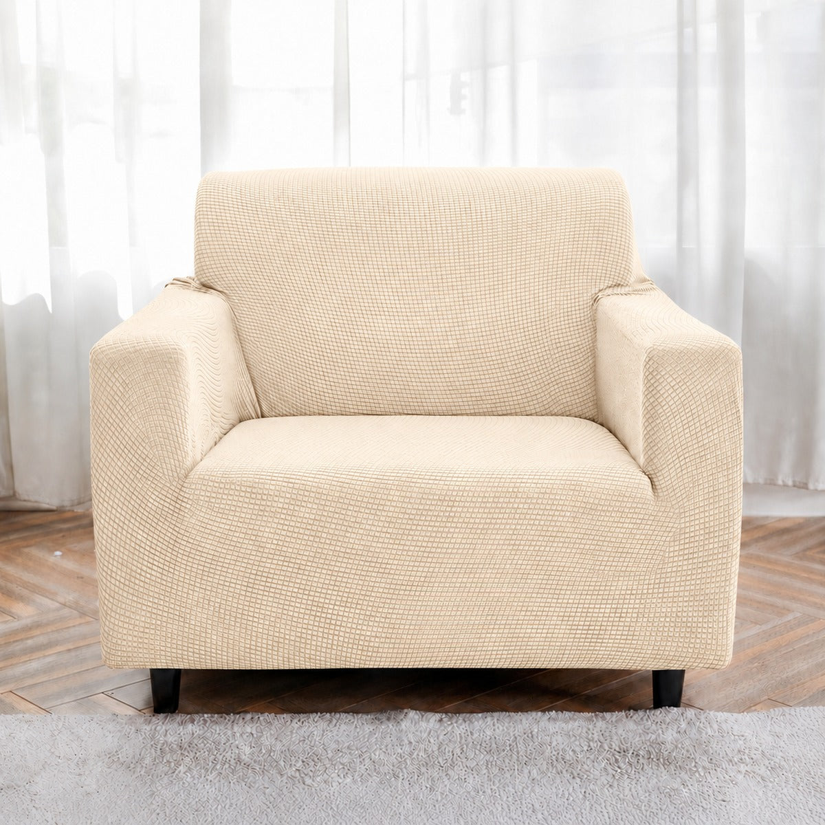 Water-repellent armchair cover, Beige — view 2