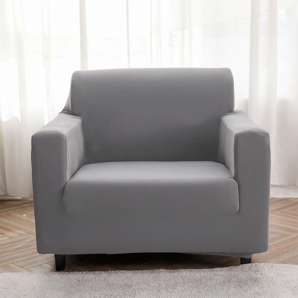 Stretch armchair cover, Light grey