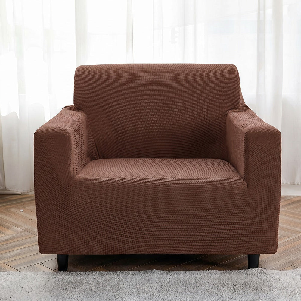 Water-repellent armchair cover, Coffee