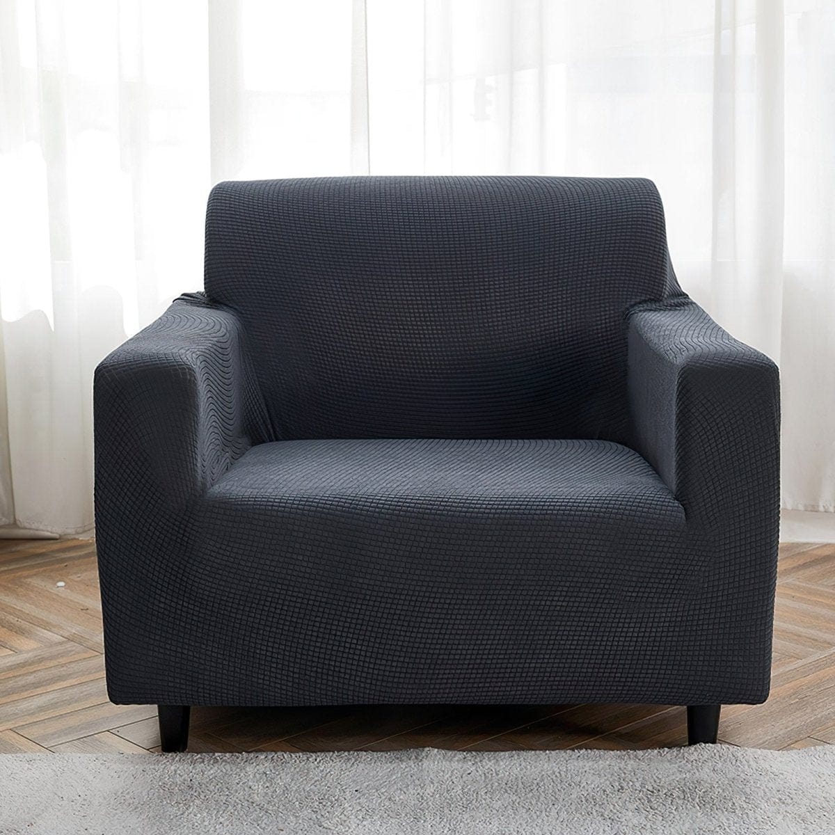 Water-repellent armchair cover, Grey