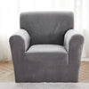 Load image into Gallery viewer, Light grey - Armchair and Sofa Stretch Velvet Covers - The Sofa Cover House