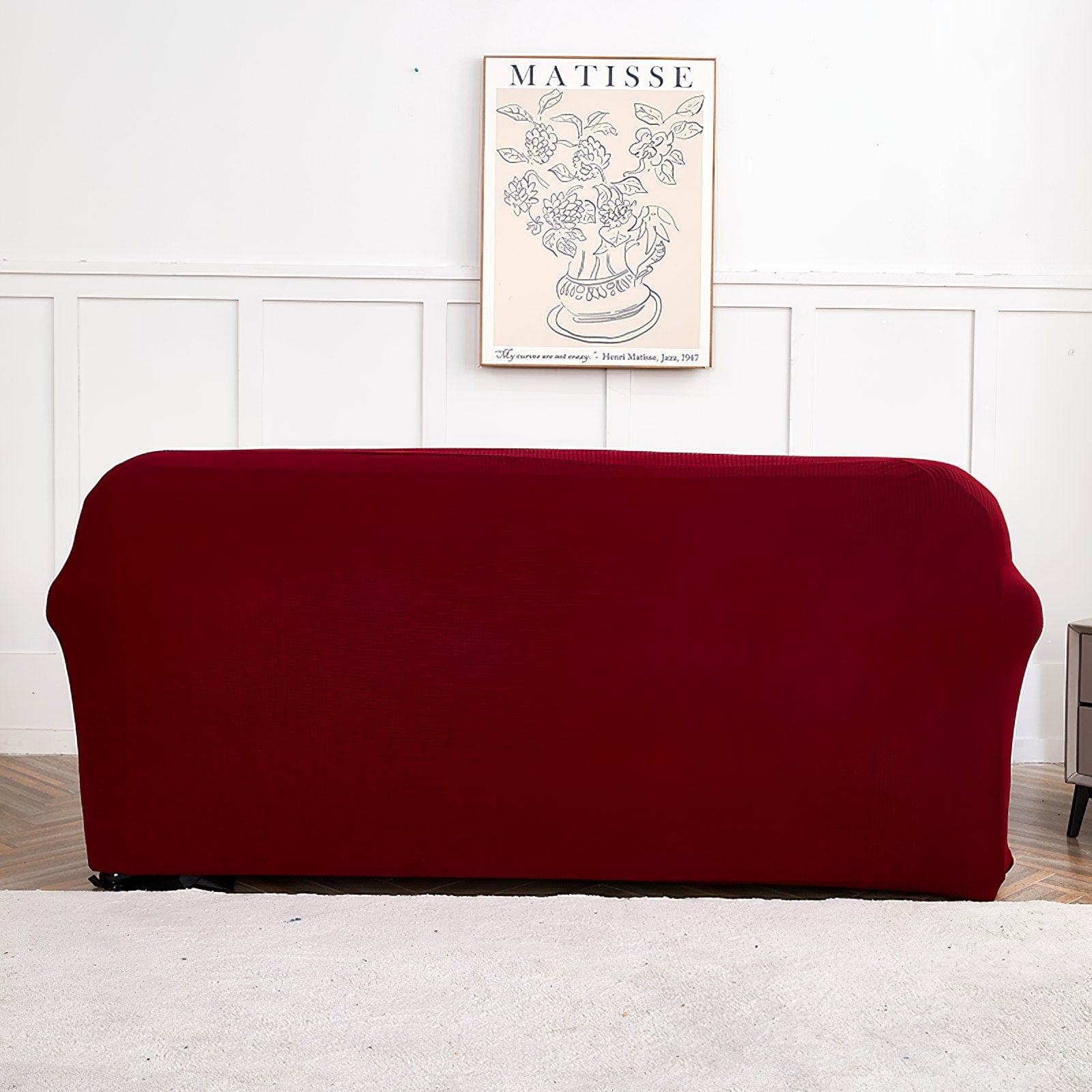 Red wine - 100% Waterproof and Ultra Resistant Stretch Armchair and Sofa Covers - The Sofa Cover House