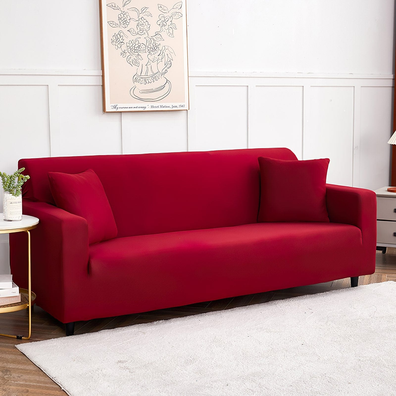 Red wine - Extendable Armchair and Sofa Covers - The Sofa Cover House