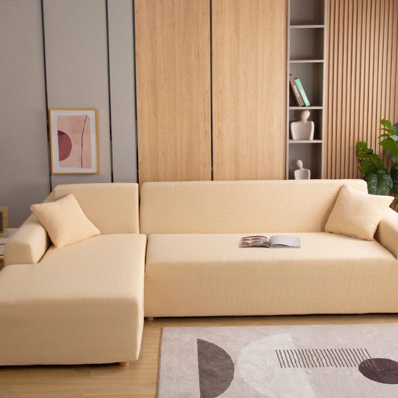 Beige - 100% Waterproof and Ultra Resistant Stretch Armchair and Sofa Covers - The Sofa Cover House