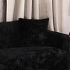 Black - TWO PIECES - EXPANDABLE CUSHION EMBOSSED VELVET COVERS 18