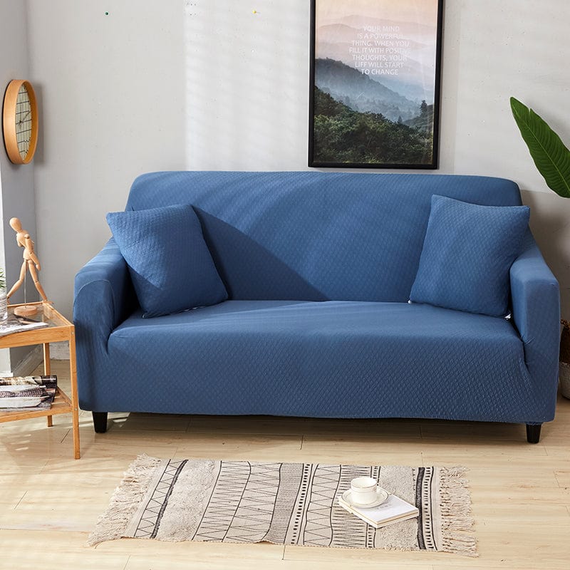 1-Seat 35"-55" (90-140 CM) Blue - 100% Waterproof and Ultra Resistant Stretch Armchair and Sofa Covers - The Sofa Cover House