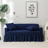 Load image into Gallery viewer, Blue - Stretch Sofa Covers With Pleated Skirt - The Sofa Cover House
