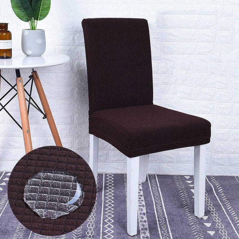 Marron - Housses de chaises - 100% Waterproof et Ultra résistantes - La Maison des Housses - Housses extensibles pour canapés et fauteuils