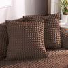Brown - TWO PIECES - EXPANDABLE CUSHION COVERS 18