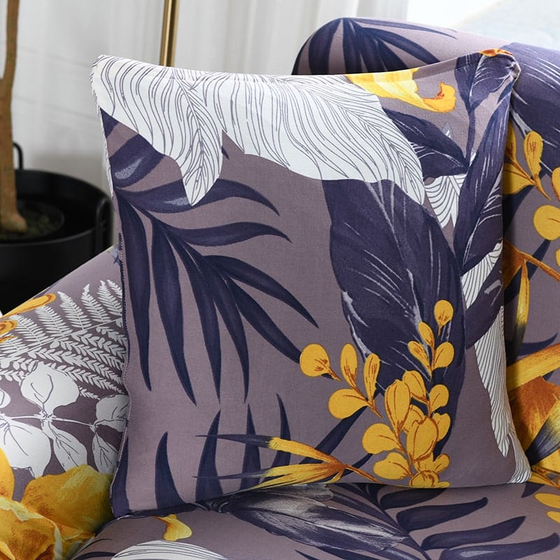 Cattleya - TWO PIECES - 100% Waterproof and Ultra Resistant Stretch Cushion cover 18" X 18" (45 CM X 45 CM)