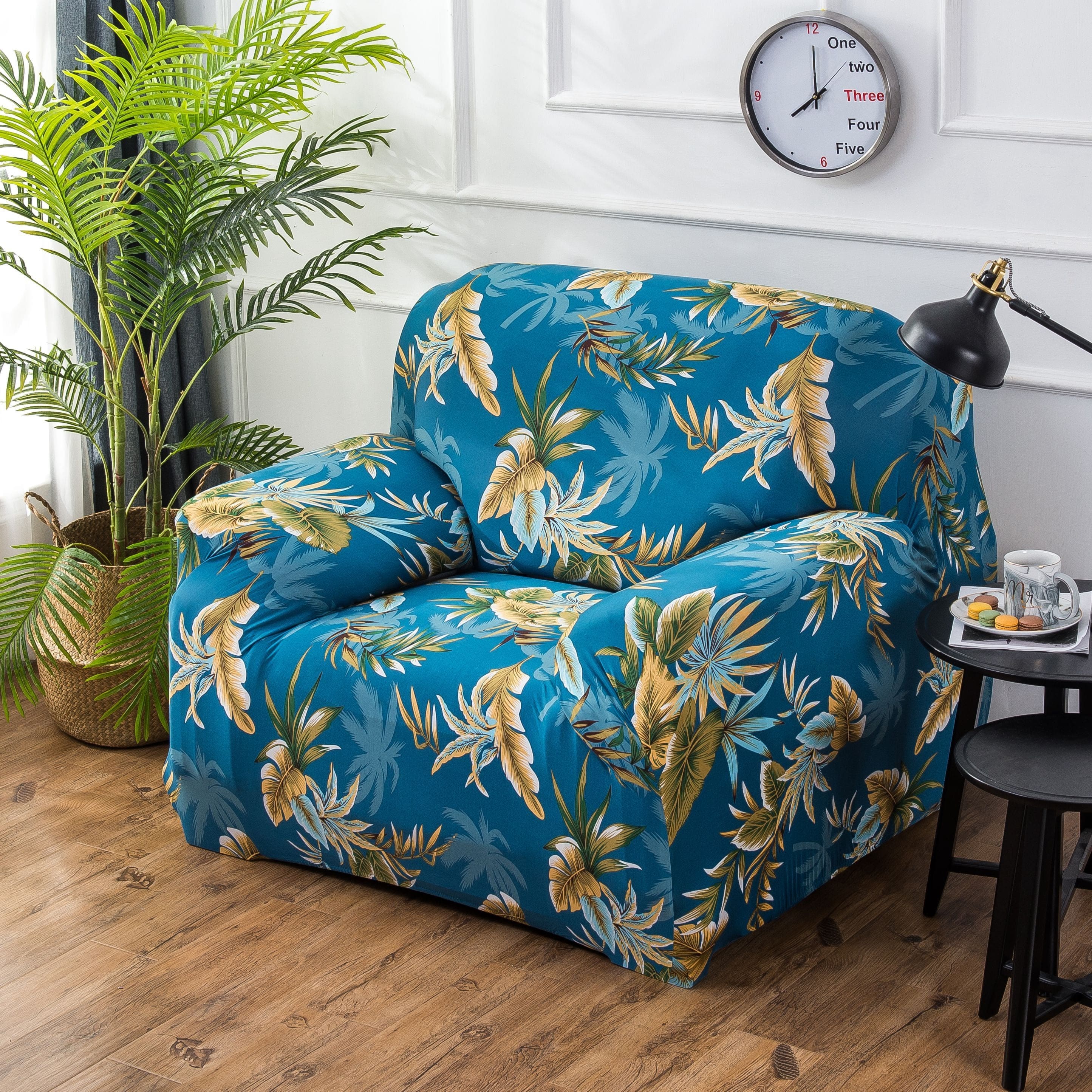 Green leaves - Extendable Armchair and Sofa Covers - The Sofa Cover House