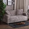 Grey - Armchair and Sofa Stretch Embossed Velvet Covers - The Sofa Cover House