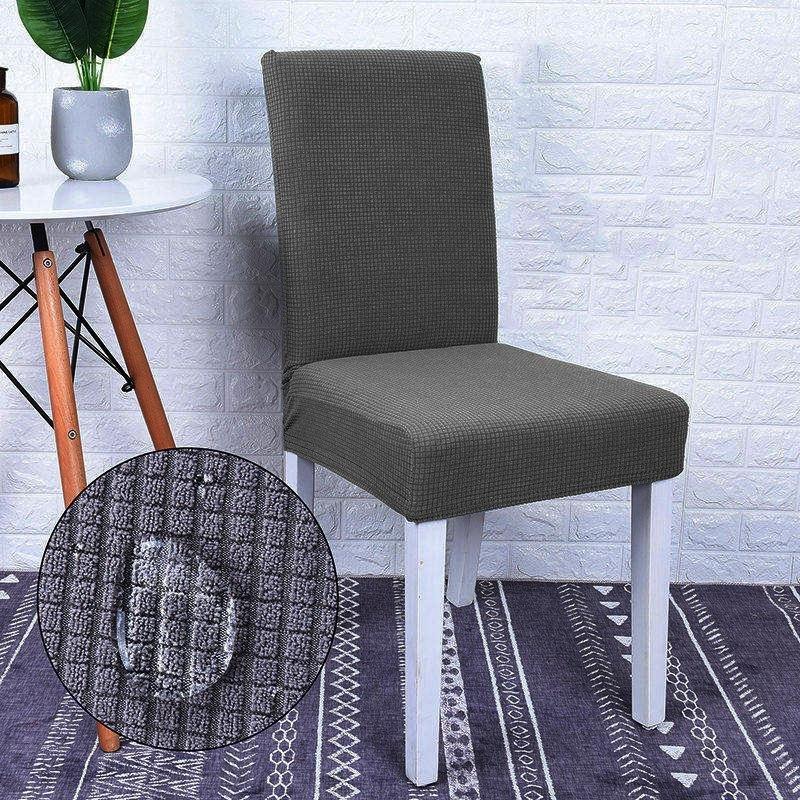 Gris Foncé - Housses de chaises - 100% Waterproof et Ultra résistantes - La Maison des Housses - Housses extensibles pour canapés et fauteuils