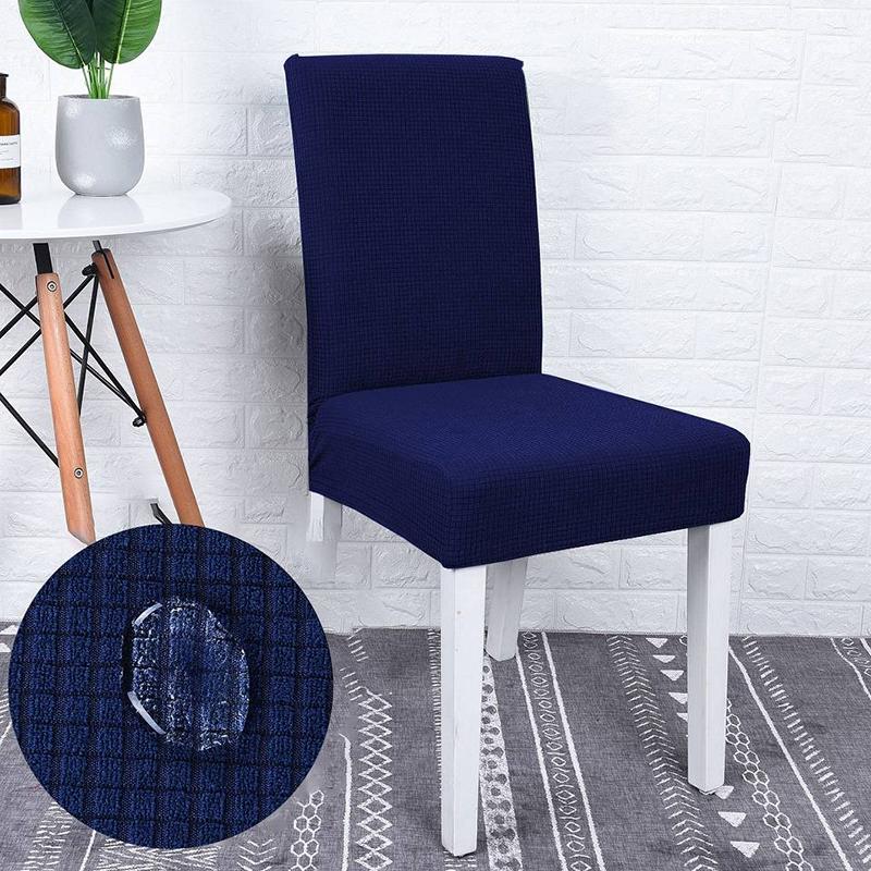 Bleu Marine - Housses de chaises - 100% Waterproof et Ultra résistantes - La Maison des Housses - Housses extensibles pour canapés et fauteuils
