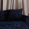Navy blue - TWO PIECES - EXPANDABLE CUSHION EMBOSSED VELVET COVERS 18
