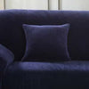Navy blue - TWO PIECES - EXPANDABLE CUSHION VELVET COVERS 18