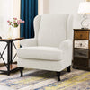 Off-white - Wingback Armchair Covers - 100% Waterproof and Ultra Resistant