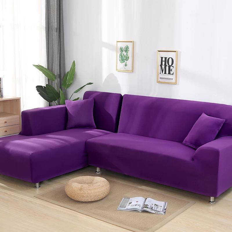 Purple - Extendable Armchair and Sofa Covers - The Sofa Cover House