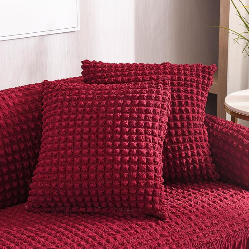 Red wine - TWO PIECES - EXPANDABLE CUSHION COVERS 18" X 18" (45 CM X 45 CM)