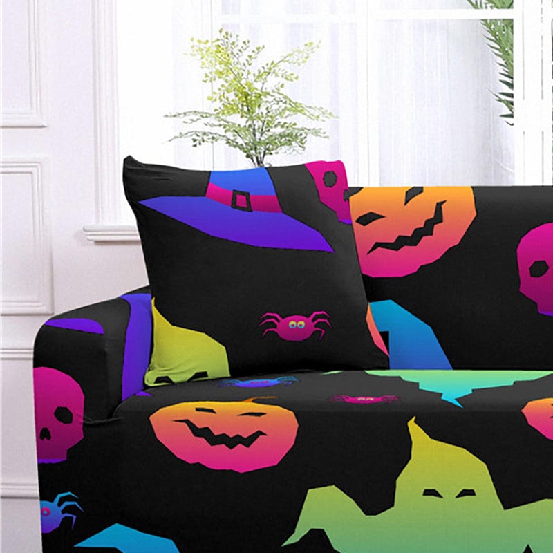 Witch Halloween - TWO PIECES - EXPANDABLE CUSHION COVERS 18" X 18" (45 CM X 45 CM)