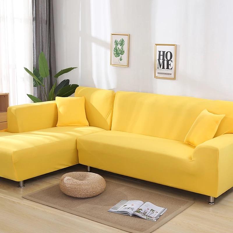 Yellow - Extendable Armchair and Sofa Covers - The Sofa Cover House